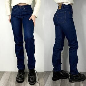 28.5” Waist Vintage Levi’s Jeans 40505 2015 Dark Wash Orange Tab Straight Leg